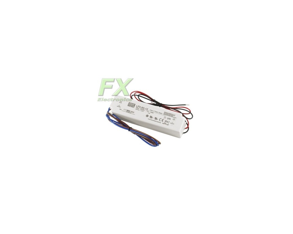 LED power supply 12V 60W Mean Well LPV-60-12 IP67