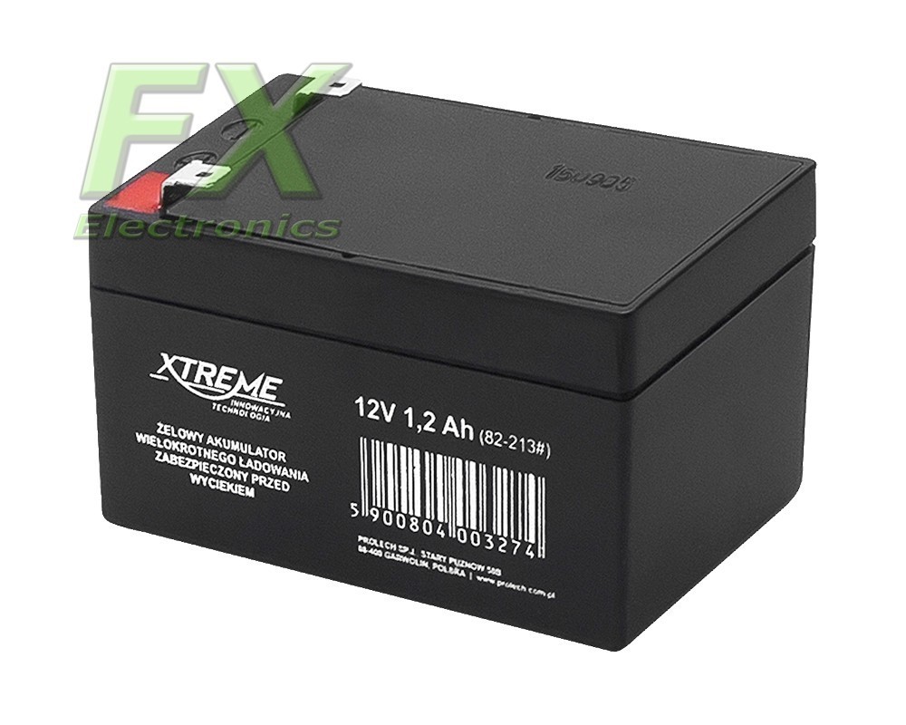 Xtreme 12V 1.2Ah gel battery