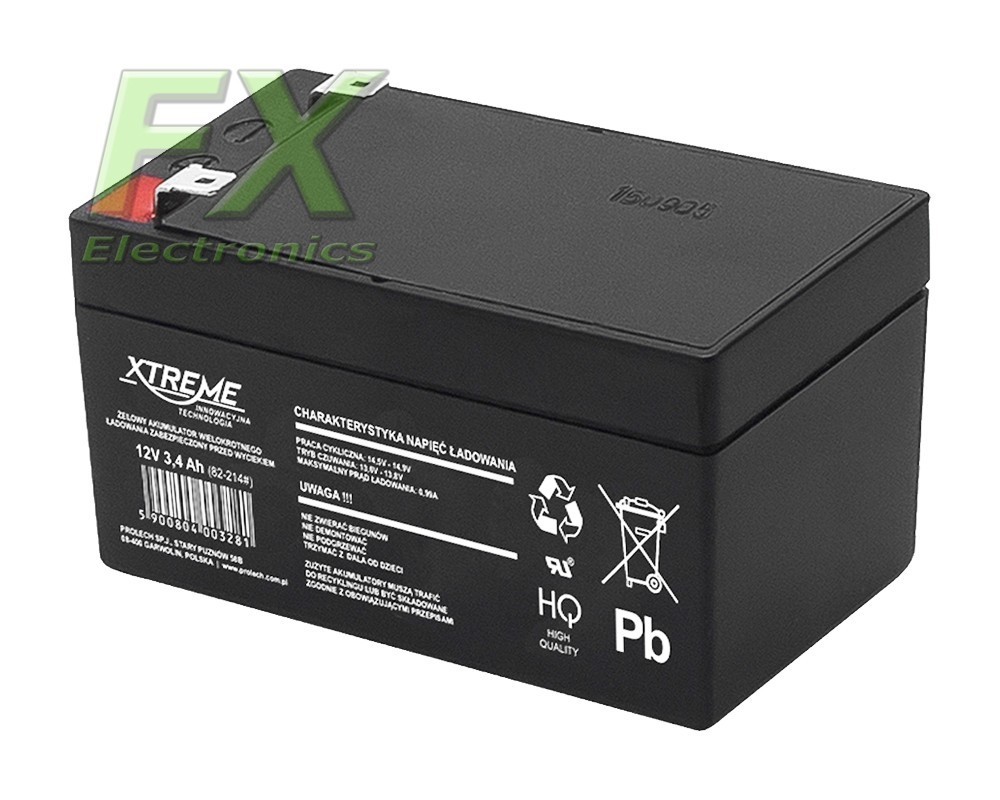 Xtreme gel battery 12V 3.4Ah