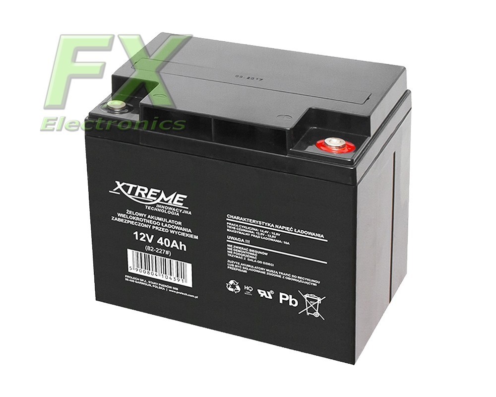 Xtreme 12V 40Ah gel battery