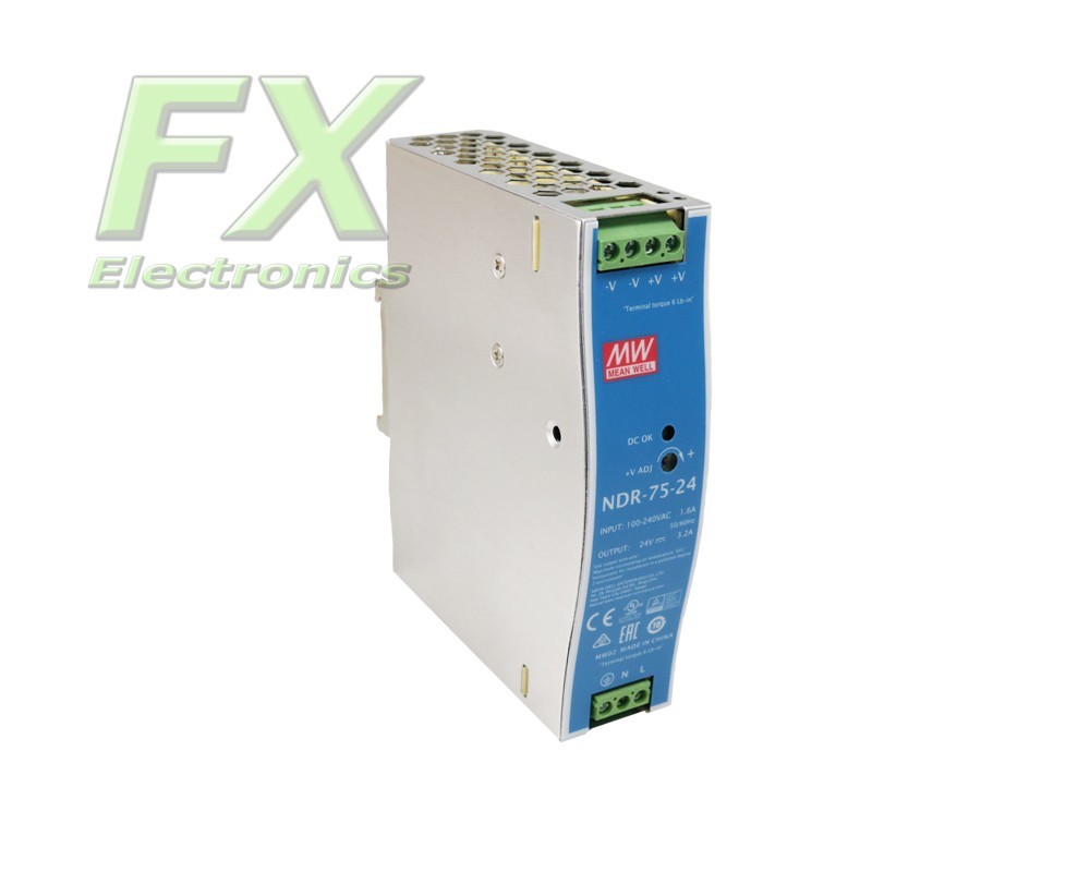 DIN rail power supply Mean Well NDR-75-24 75W 24V 3.12A