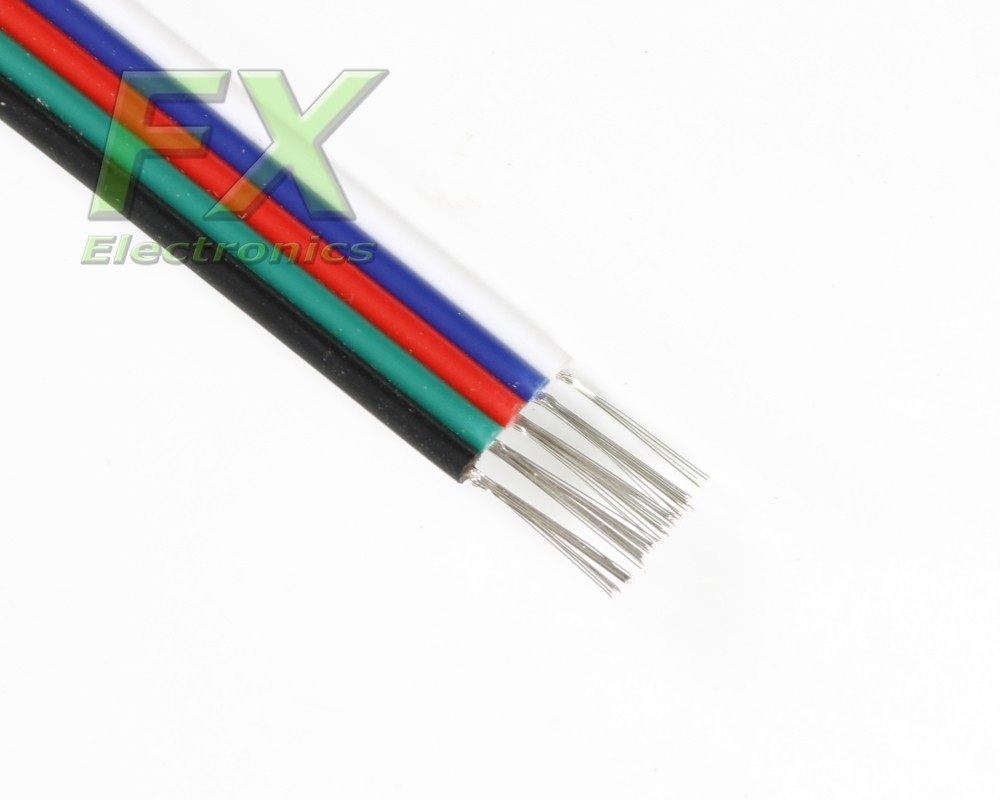 Kabel 5-PIN 6x0,35 RGBW Płaski