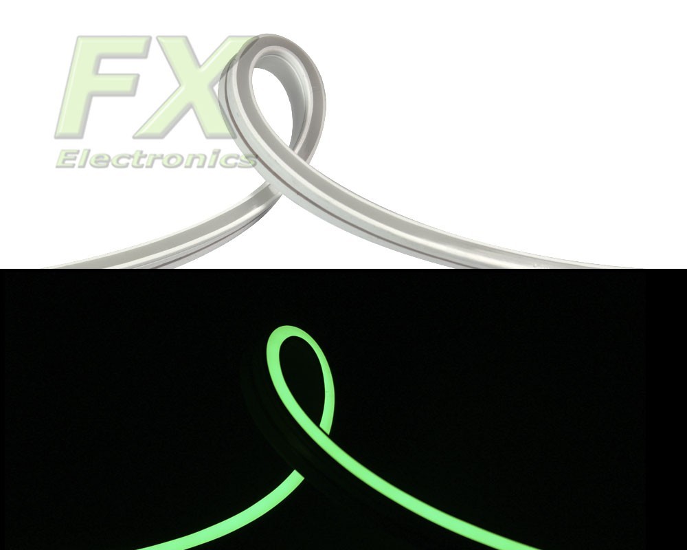 Neon LED 24V 10W Profesjonalny Rectangle  zielony 1m