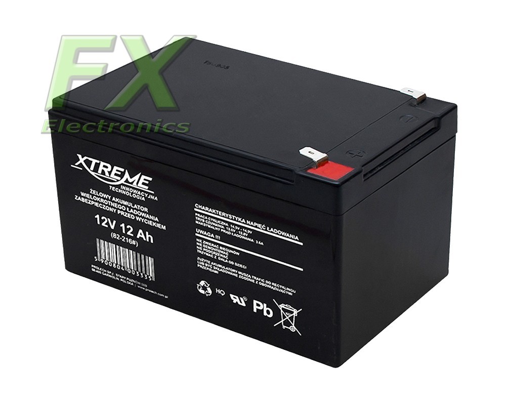 Xtreme 12V 12Ah gel battery