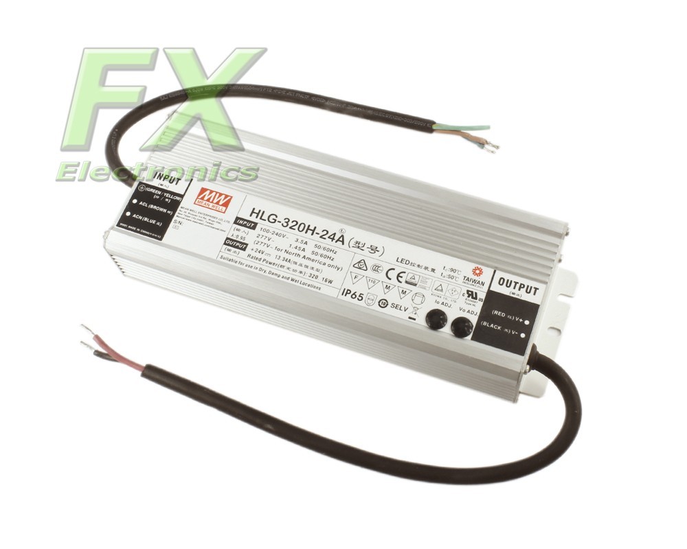 LED power supply 24V 320W Mean Well HLG-320H-24 IP67 7 Years Warranty