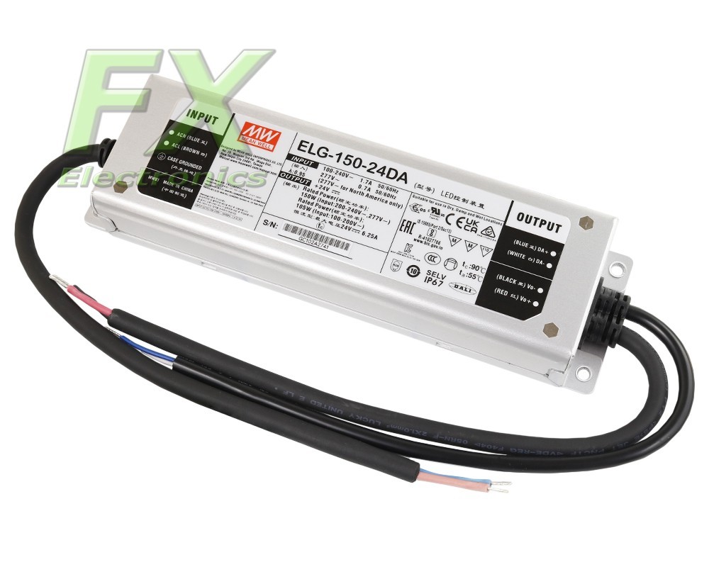 LED power supply 24V 150W Mean Well ELG-150-24DA IP67