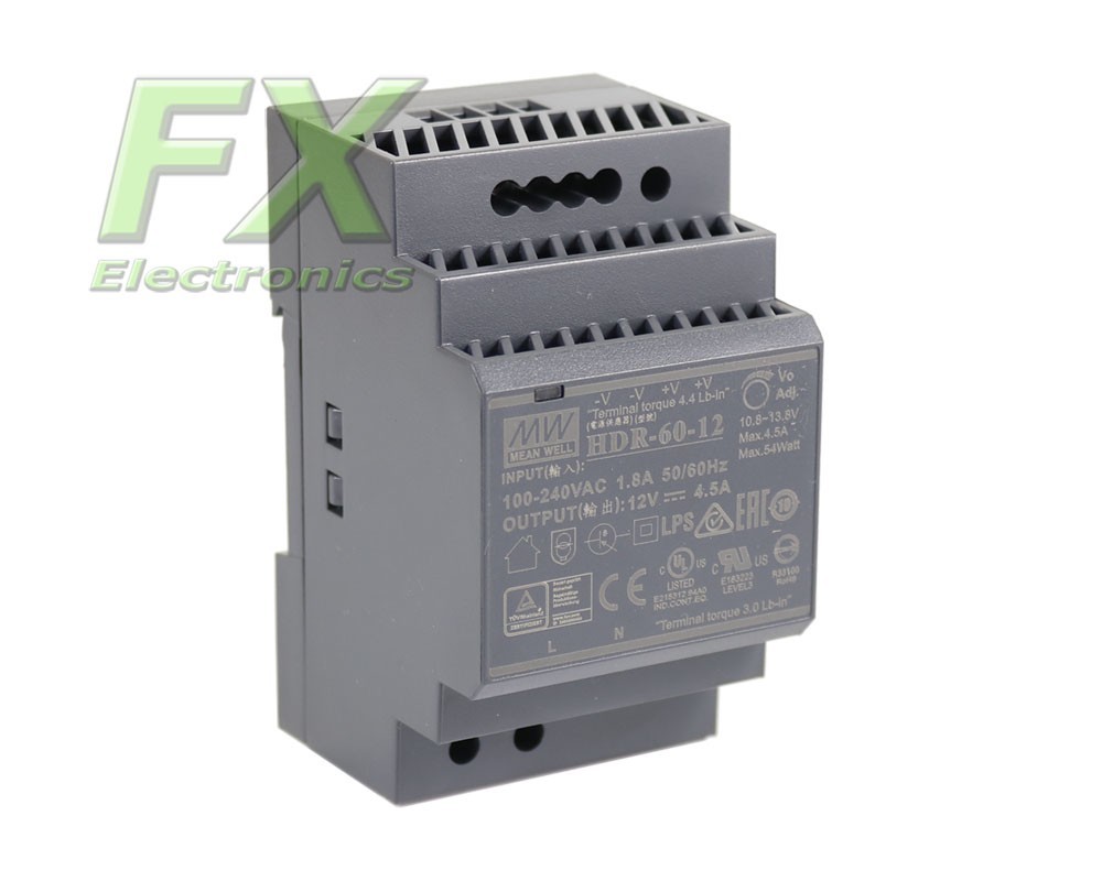 DIN rail power supply Mean Well HDR-60-12 60W 12V 5A