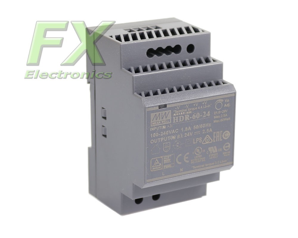 DIN rail power supply Mean Well HDR-60-24 60W 24V 2.5A