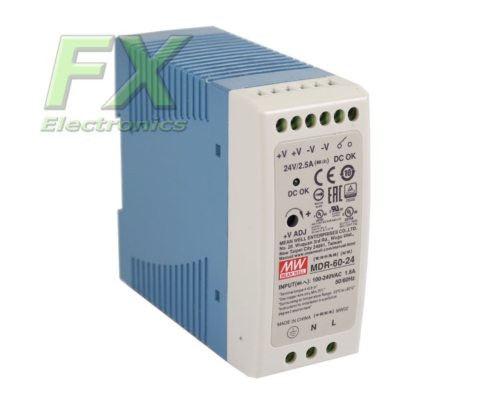 DIN rail power supply Mean Well MDR-60-24 60W 24V 2.5A