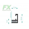 Profile for caisson 17mm White