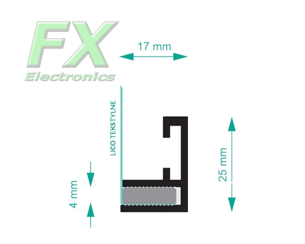 Profile for caisson 17mm Black