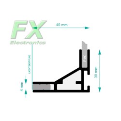 Profil Textile 40mm Anodowany