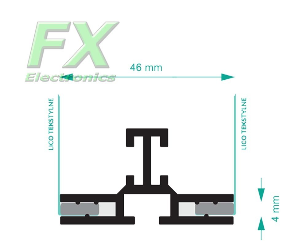 Profile for 46mm caisson, anodized