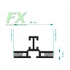 Profile for 46mm caisson, anodized