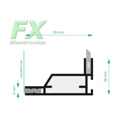 Profil Textile 55mm Czarny