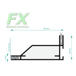 Profil Textile 85mm STRONG Anodowany