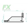 Textile profile 85mm STRONG Black