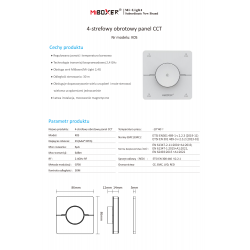 K0S 4-strefowy obrotowy panel zdalnego sterowania CCT