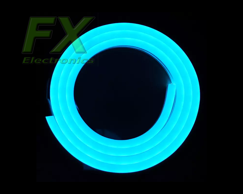 Neon Led FLEX 6x12mm 12V IP65 BŁĘKITNY 12W (1m) cięty co 1cm