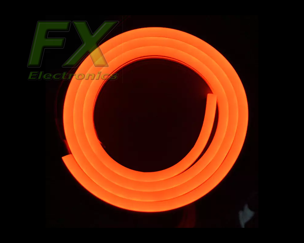 Neon Led FLEX 6x12 12V IP65 POMARAŃCZOWY 12W (1m) cięty co 2,5cm