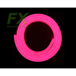 Neon Led FLEX 6x12mm 12V 12W (1m) IP65 RÓŻANY cięty co 1cm