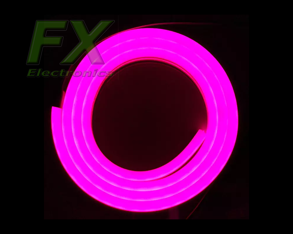 Neon Led FLEX 6 x 12 12V IP65 RÓŻOWY 12W (1m) cięty co 2,5cm