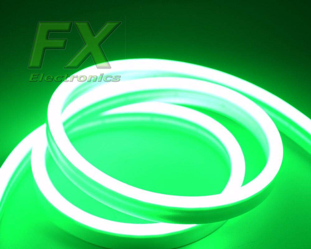 Neon Led FLEX 8x16 12V IP65 12W (1m) ZIELONY cięty co 2.5cm