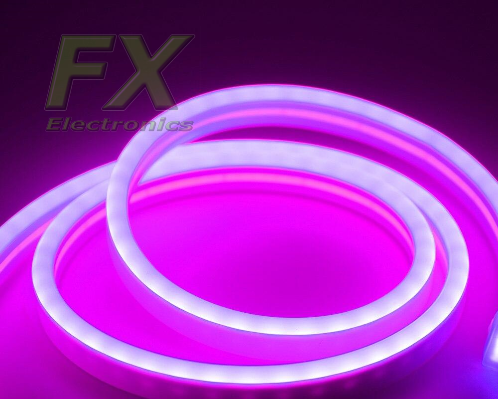 Neon LED FLEX 8x16 12V IP65 FIOLETOWY 12W (1m) cięty co 2.5cm