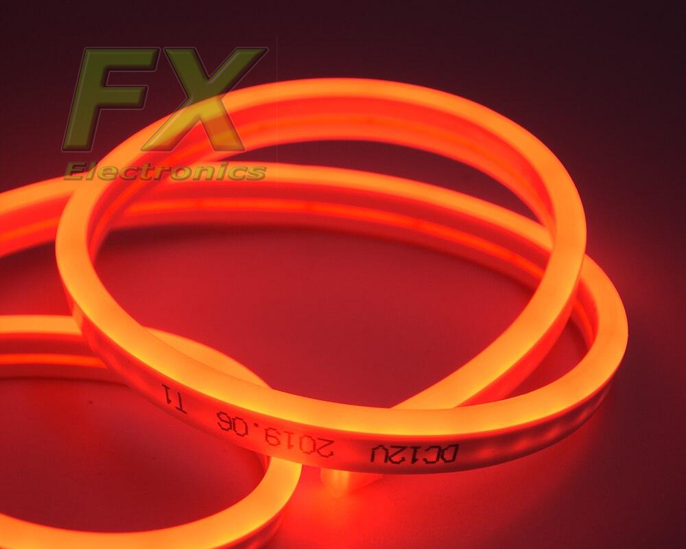 Neon LED FLEX 8x16 12V CZERWONY 12W (1m) cięty co 2.5cm