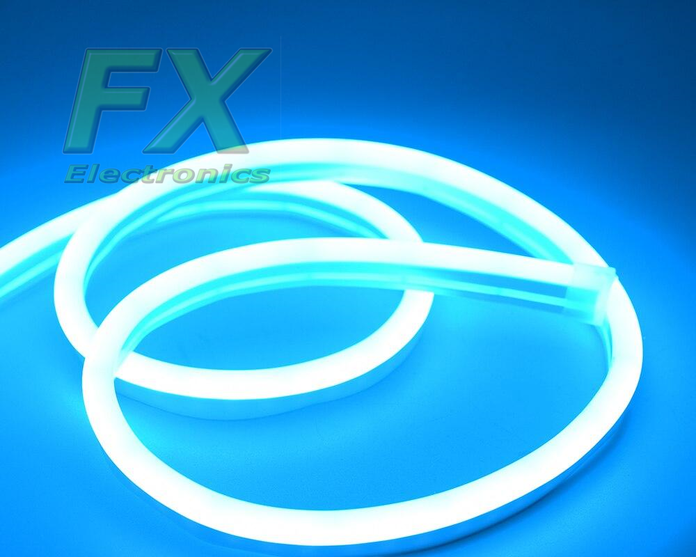 Neon LED FLEX 8x16 12V IP65 BŁĘKITNY 12W (1m) cięty co 2.5cm