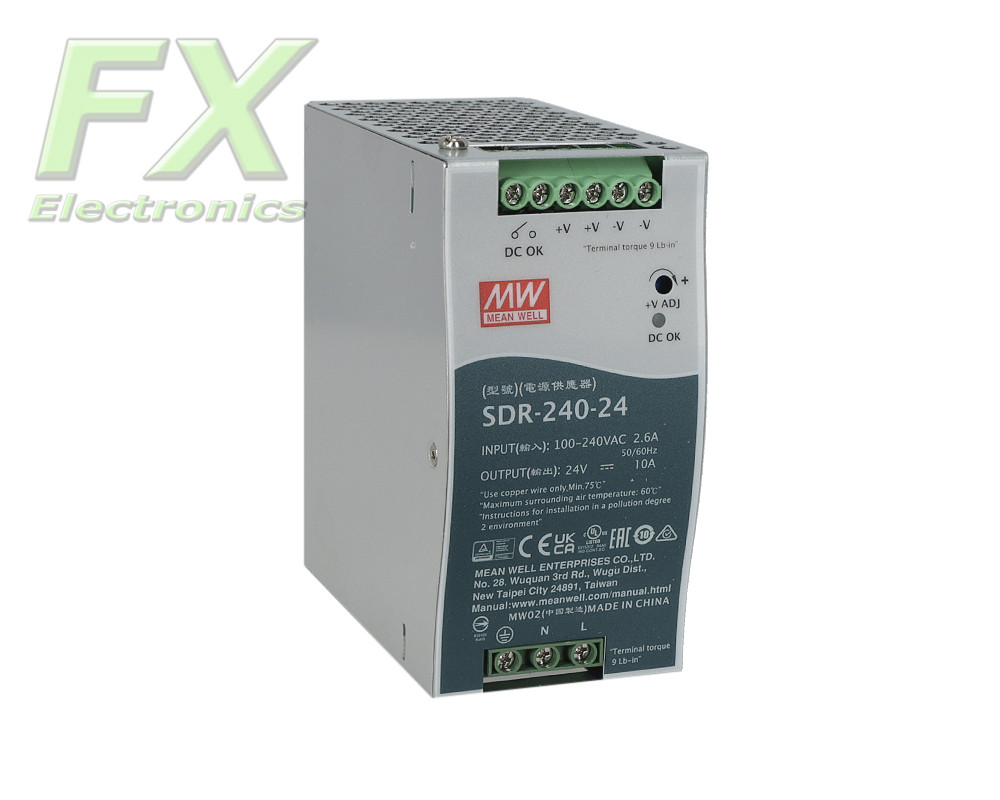 Zasilacz na szynę DIN Mean Well SDR-240-24 240W 24V 10A