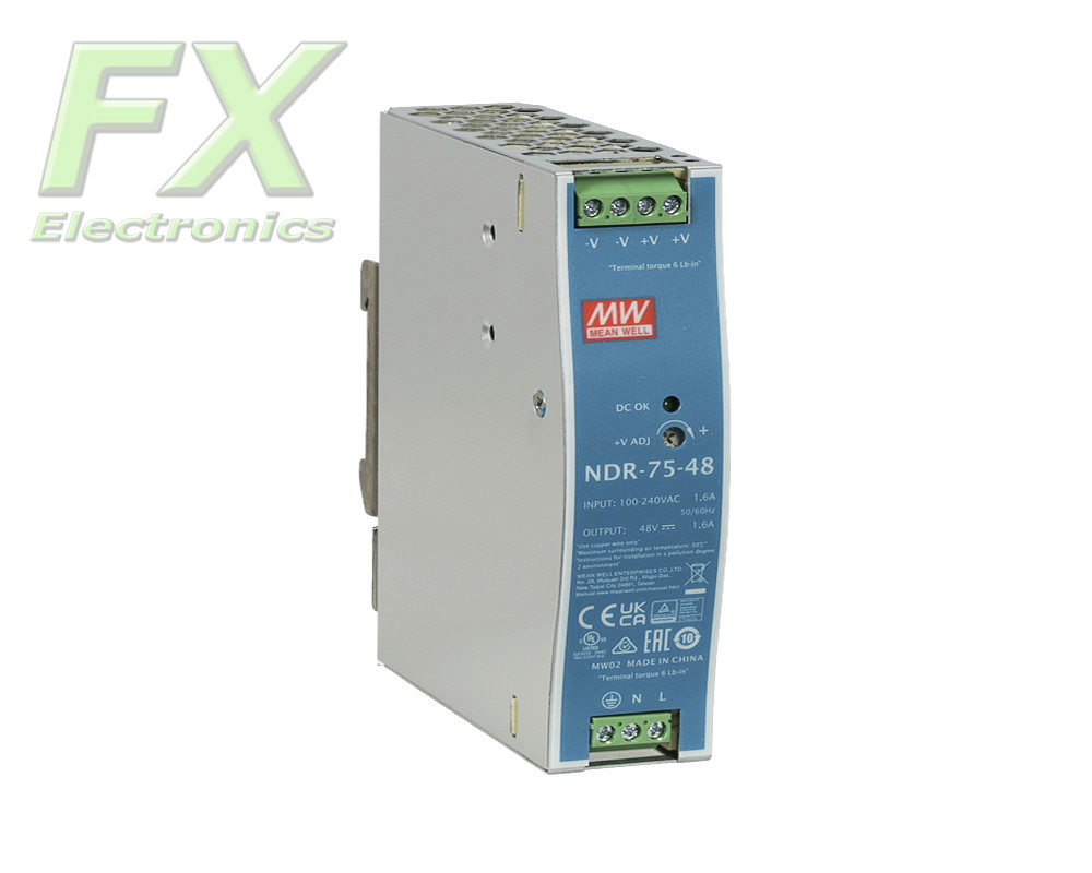 DIN rail power supply Mean Well NDR-75-48 75W 48V 1.56A