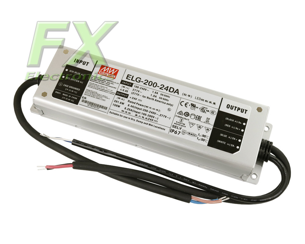 Zasilacz LED 12V 200W DALI Mean Well ELG-200-12DA IP67 Zasilacz LED 12V 200W DALI Mean Well ELG-200-12DA IP67