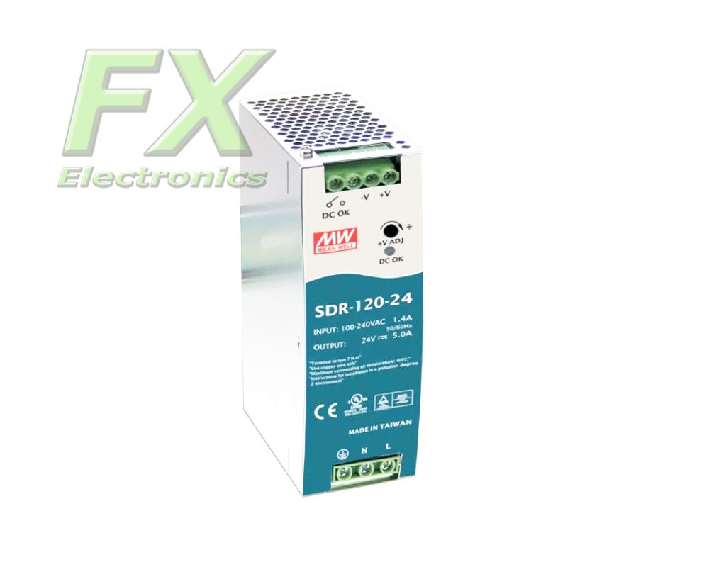 Zasilacz na szynę DIN Mean Well SDR-120-12 120W 12V 10A Zasilacz na szynę DIN Mean Well SDR-120-12 120W 12V 10A