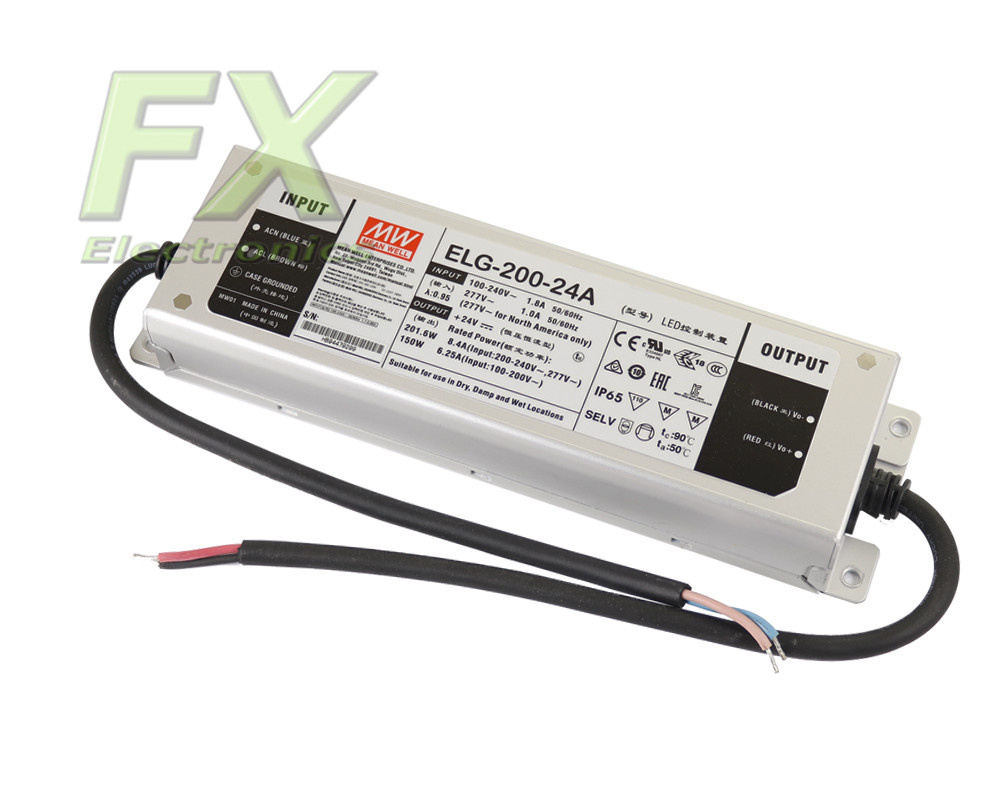LED power supply 24V 200W Mean Well ELG-200-24B IP67 5 Year Warranty