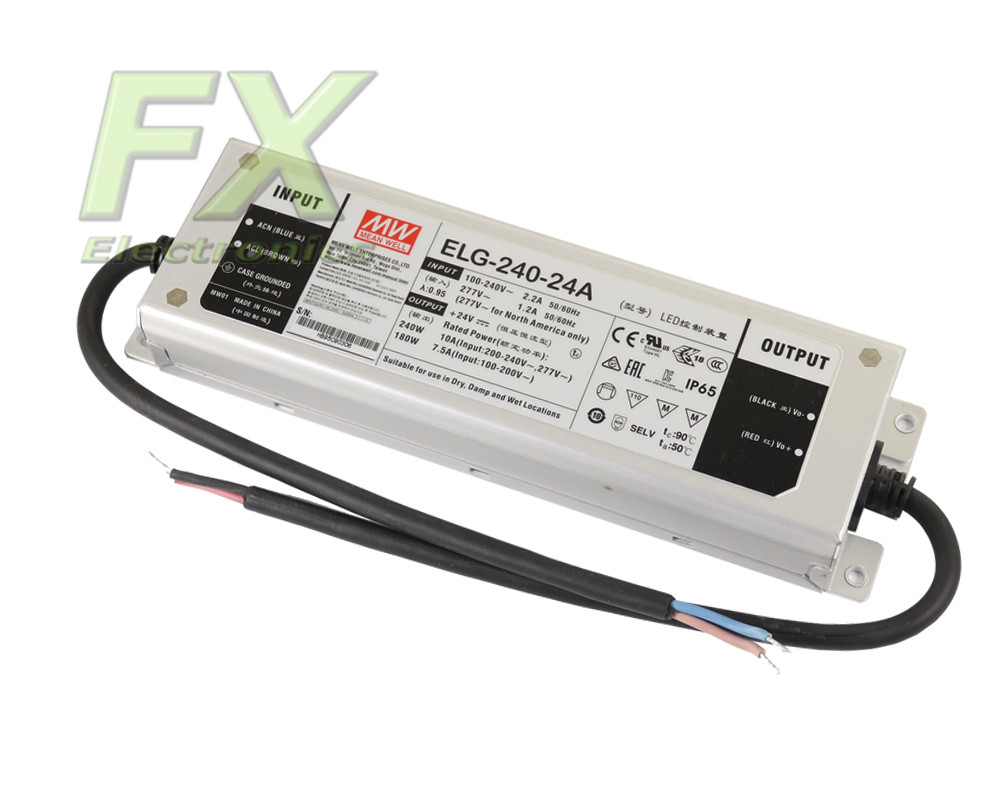 Zasilacz LED 24V 240W Mean Well ELG-240-24B IP67 5 Lat Gwarancji Zasilacz LED 24V 240W Mean Well ELG-240-24B IP67 5 Lat Gwarancji