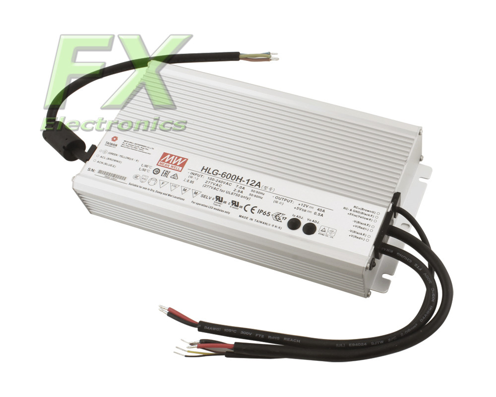 Zasilacz LED 24V 600W Mean Well HLG-600H-24 IP67 7 Lat Gwarancji